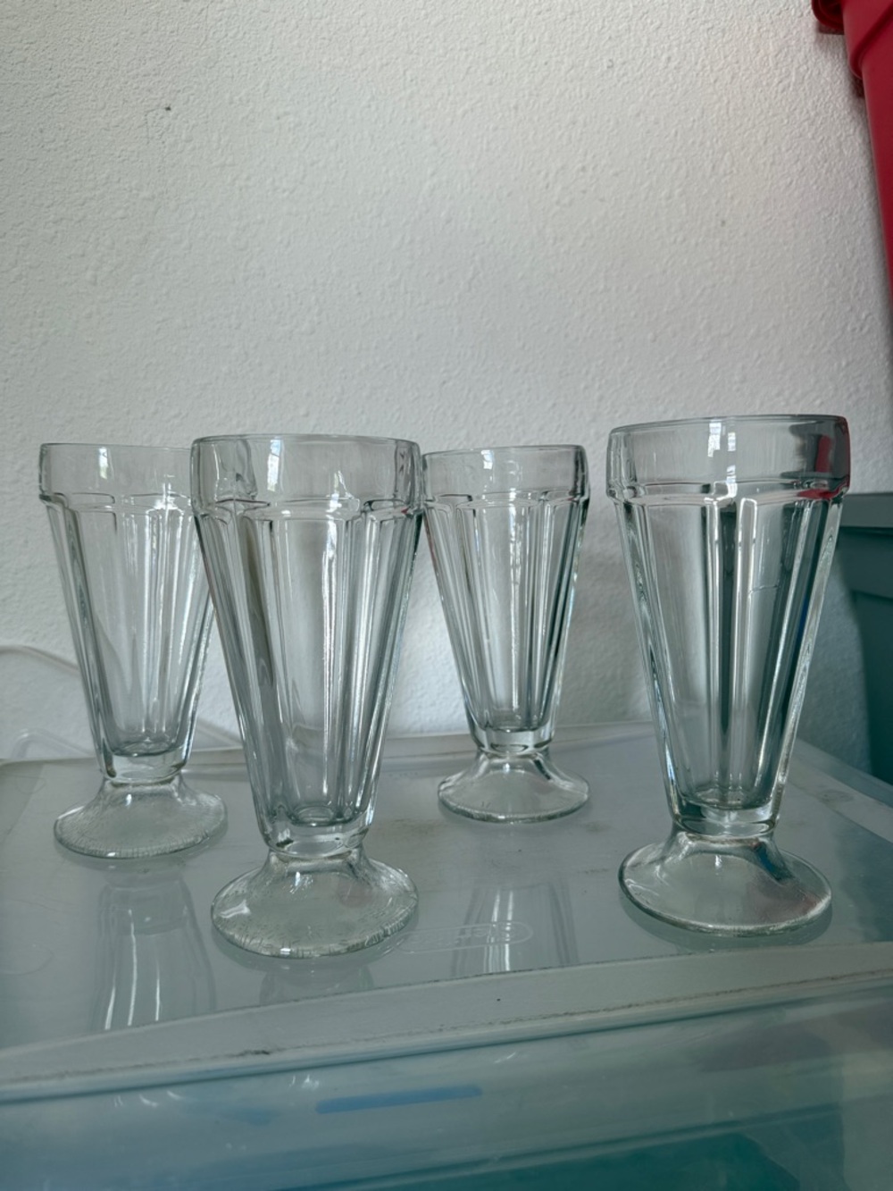 Clear Glass Dessert Sundae Cups – Set of 4